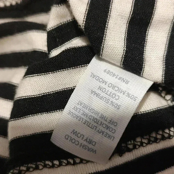 Marine Layer Swing Crew in Black and White Stripe - Picture 7 of 7